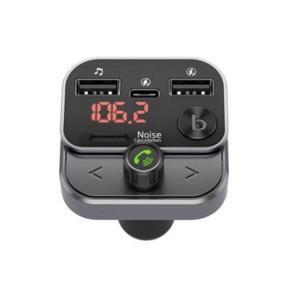 Just Wireless -  Bluetooth FM Transmitter with USB-C  Black - Picture 2 of 4